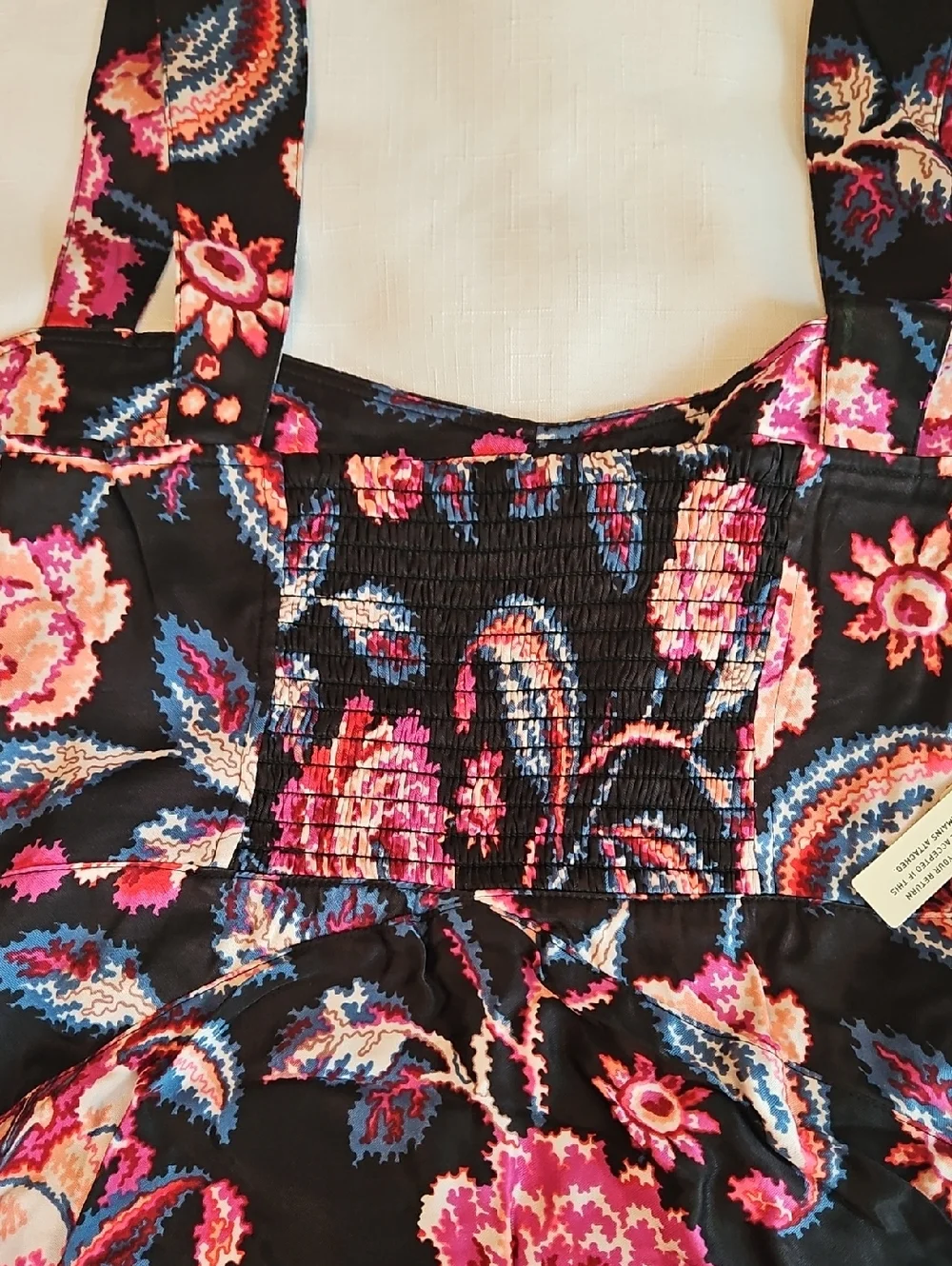 Anthropologie The Jocelyn Black  Pink Floral Sleeveless Slip Midi Dress by Maeve - Picture 7 of 7